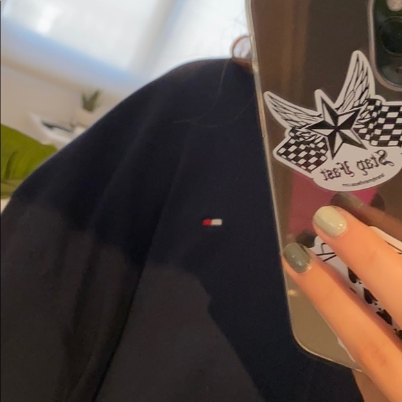 Navy cropped Tommy Hilfiger polo - Picture 2 of 3